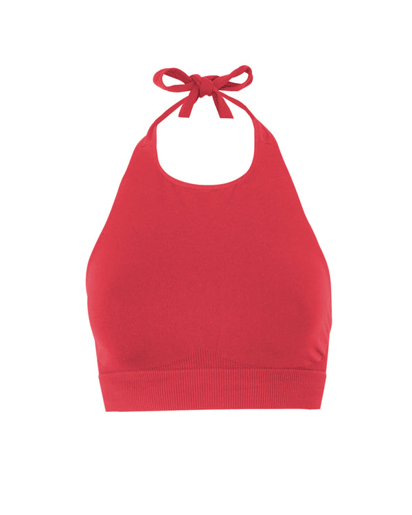 REVITALISED Halterneck Top | Cerise | Image 1