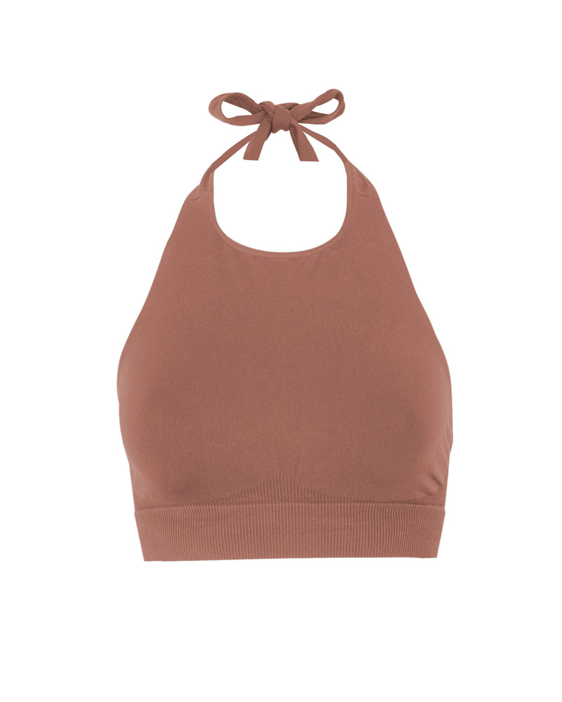 REVITALISED Halterneck Top | Rusty Pink | Image 1