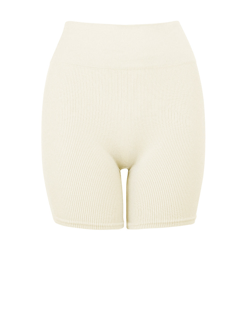 RIBBED COMPOSED Shorts | Cream | Image 1