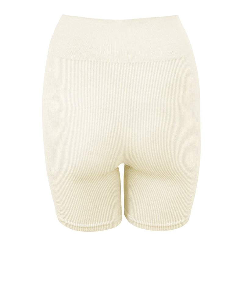 RIBBED COMPOSED Shorts | Cream | Image 3