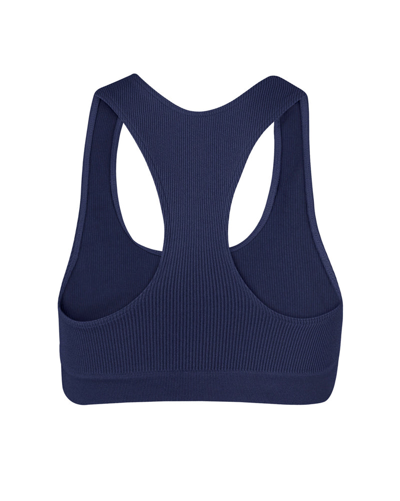 RIBBED ELATED Bra Top | Navy | Image 3