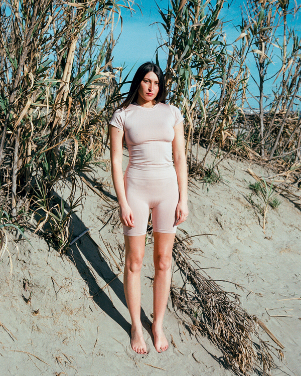 FLUID Flat Ribbed Shorts | Blush | Image 2