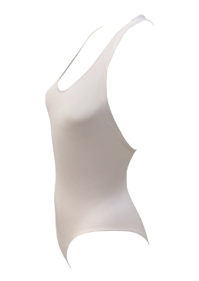 Zealous | One-Piece swimsuit racer back | Taupe | control swimwear | supportive swimwear | Tummy Control Bathing Suit | Plus Size Swimwear | racer back | compression wear | PRISM²