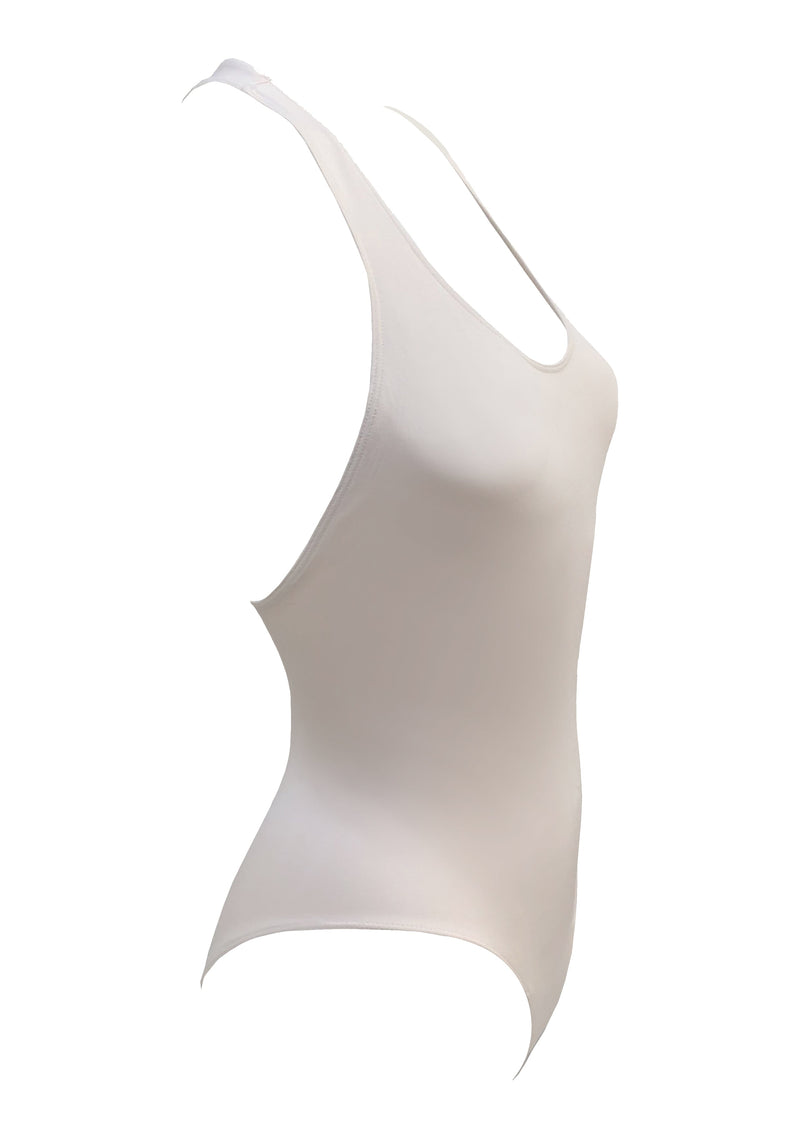 Zealous | One-Piece swimsuit racer back | Taupe | control swimwear | supportive swimwear | Tummy Control Bathing Suit | Plus Size Swimwear | racer back | compression wear | PRISM²